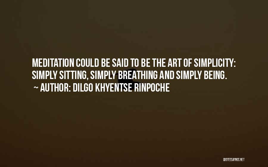 Simply Sitting Quotes By Dilgo Khyentse Rinpoche