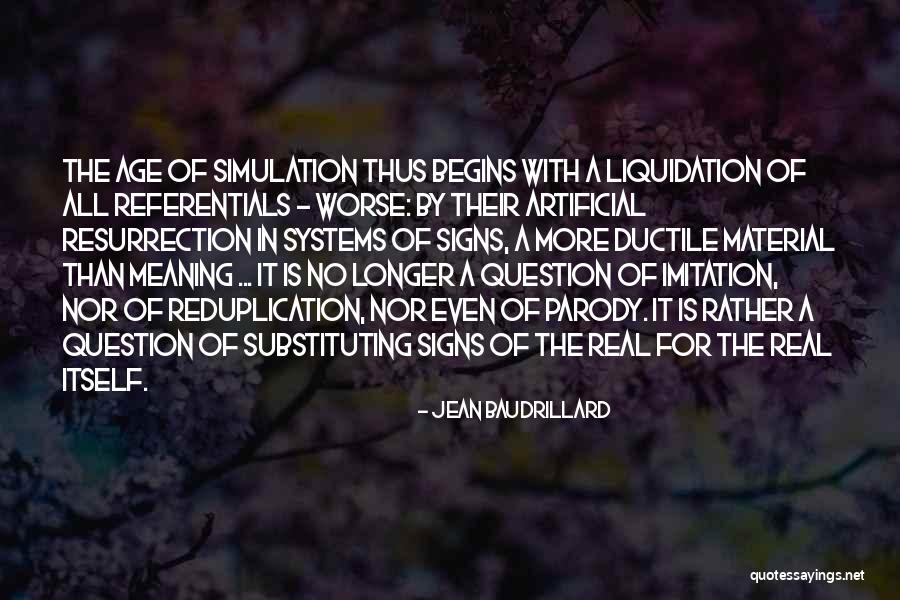 Simulation Quotes By Jean Baudrillard Simulation Quotes By Jean Baudrillard