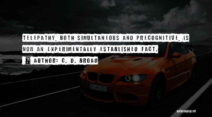 Simultaneous Quotes By C. D. Broad