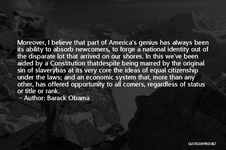 Sin Being Equal Quotes By Barack Obama