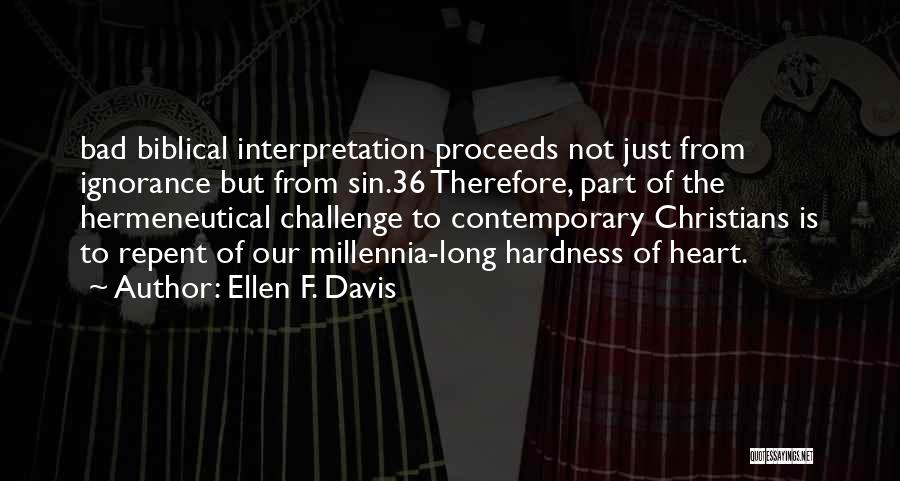Sin Biblical Quotes By Ellen F. Davis