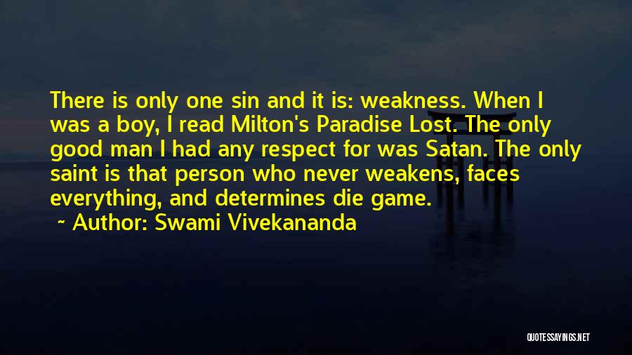 Sin In Paradise Lost Quotes By Swami Vivekananda