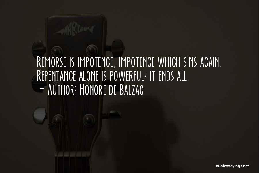 Sin Repentance Quotes By Honore De Balzac