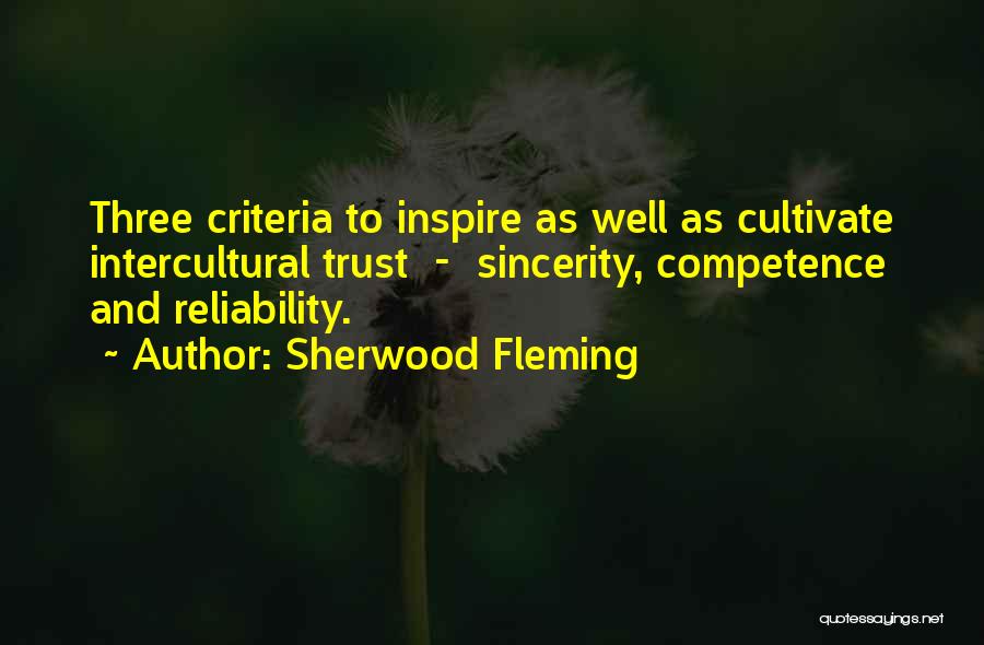 Sincerity And Trust Quotes By Sherwood Fleming