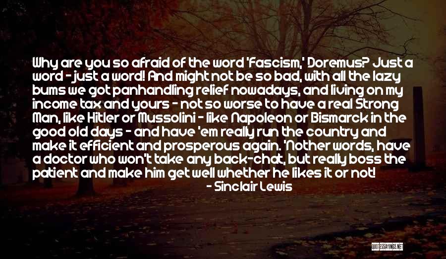 Sinclair Lewis Fascism Quotes By Sinclair Lewis