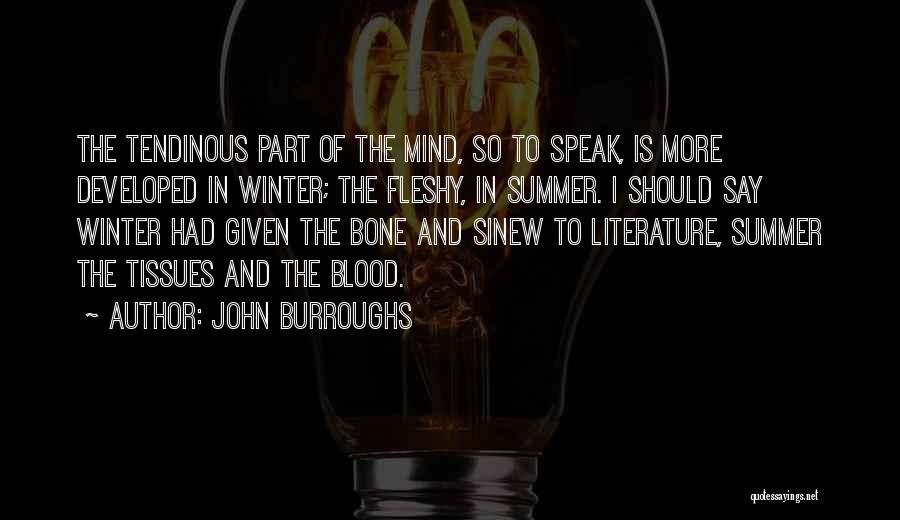 Sinew Quotes By John Burroughs