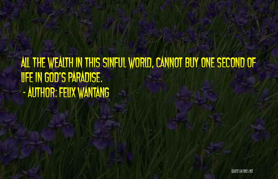 Sinful Life Quotes By Felix Wantang