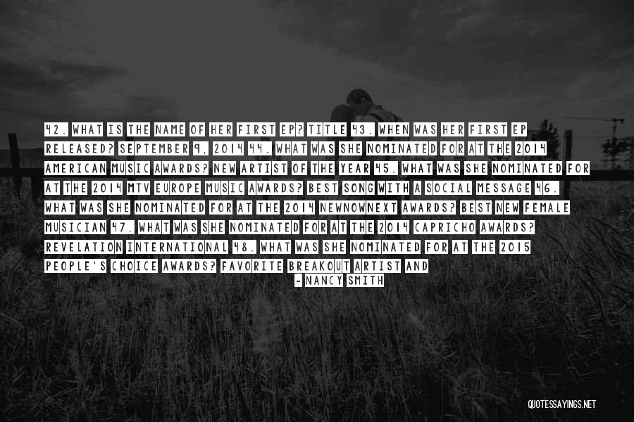 Sing A New Song Quotes By Nancy Smith Sing A New Song Quotes By Nancy Smith