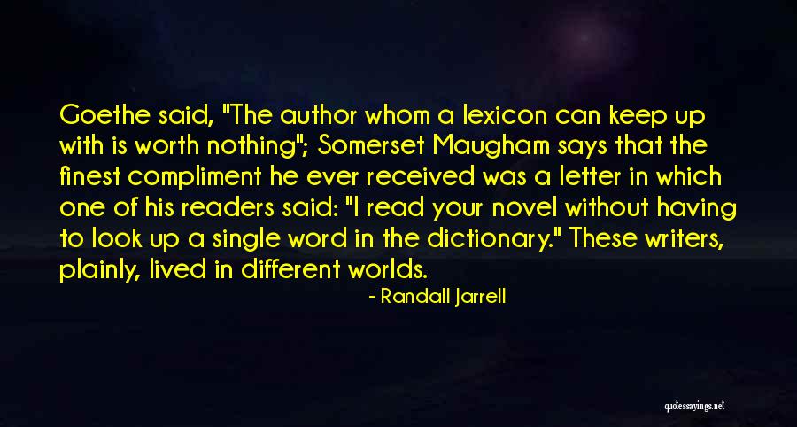 Single Letter Quotes By Randall Jarrell Single Letter Quotes By Randall Jarrell