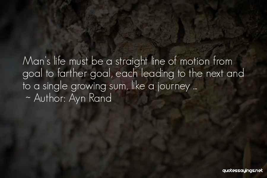 Single Line Life Quotes By Ayn Rand