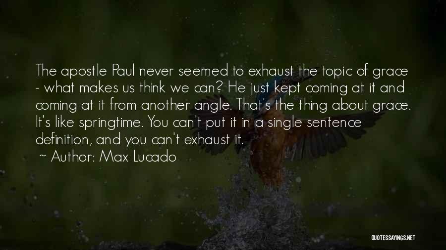 Single Sentence Quotes By Max Lucado