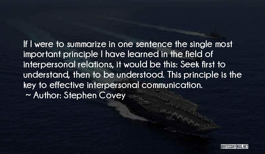 Single Sentence Quotes By Stephen Covey