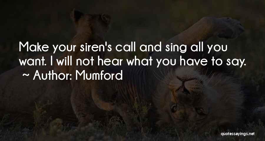 Siren Quotes By Mumford