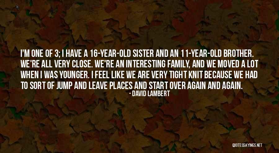 Sister And Younger Brother Quotes By David Lambert Sister And Younger Brother Quotes By David Lambert