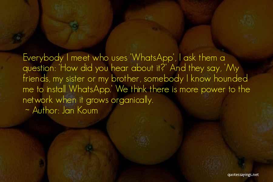 Sister Or Friends Quotes By Jan Koum