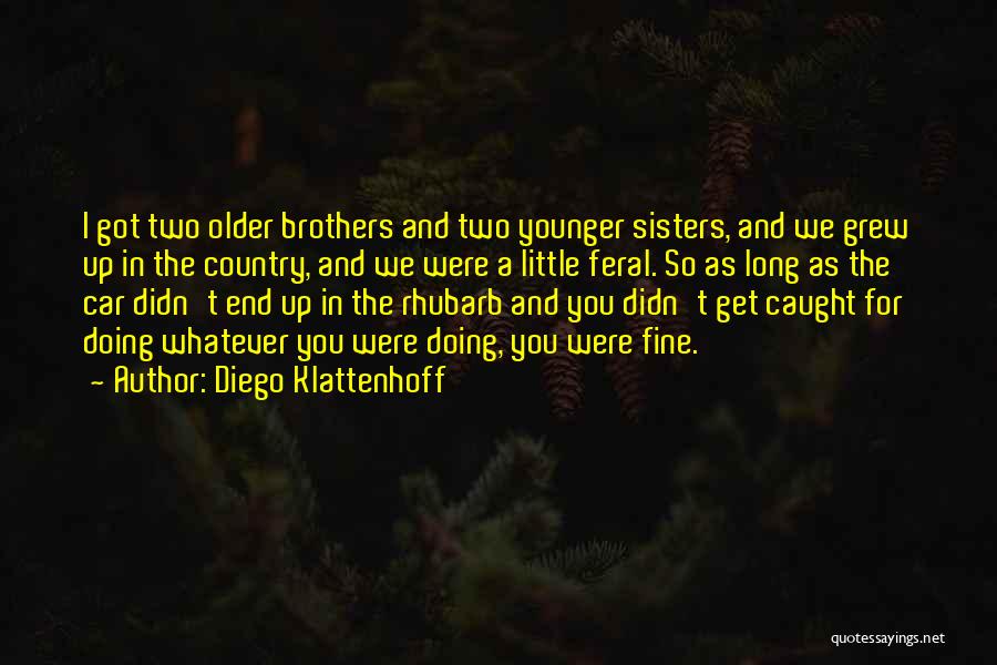 Sisters And Little Brothers Quotes By Diego Klattenhoff