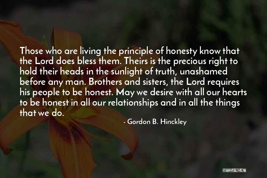 Sisters Relationships Quotes By Gordon B. Hinckley Sisters Relationships Quotes By Gordon B. Hinckley