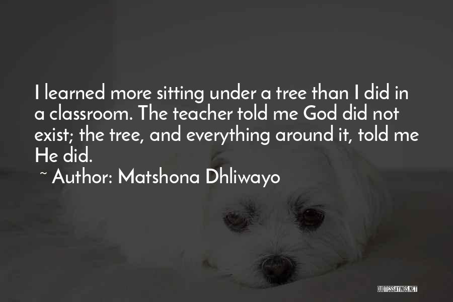 Sitting In A Tree Quotes By Matshona Dhliwayo