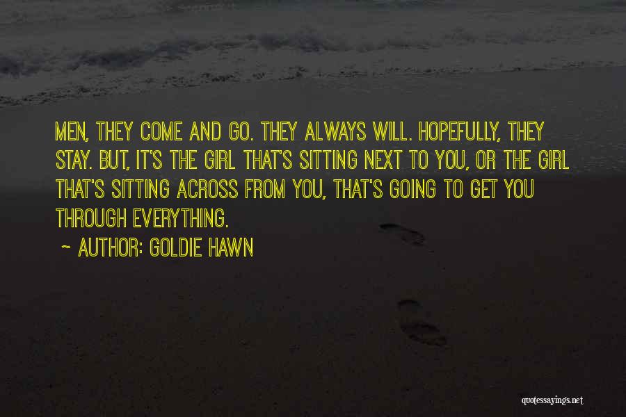 Sitting Next To You Quotes By Goldie Hawn