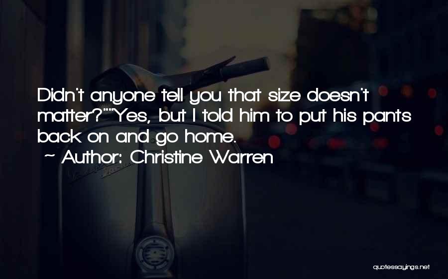 Size Doesn't Matter Quotes By Christine Warren