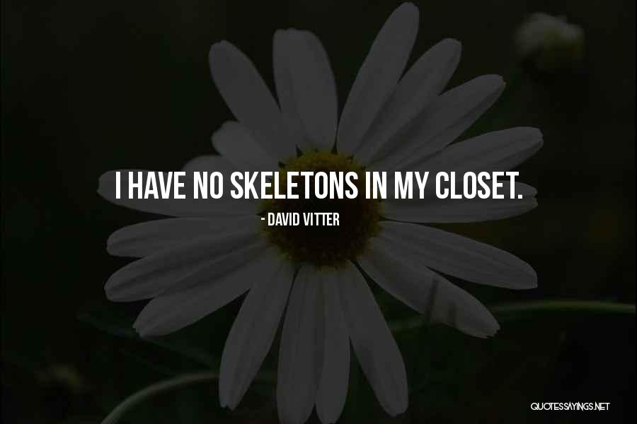 Skeletons In Your Closet Quotes By David Vitter