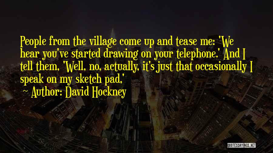 Sketch Me Quotes By David Hockney