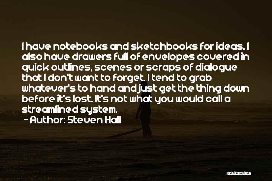 Sketchbooks Quotes By Steven Hall