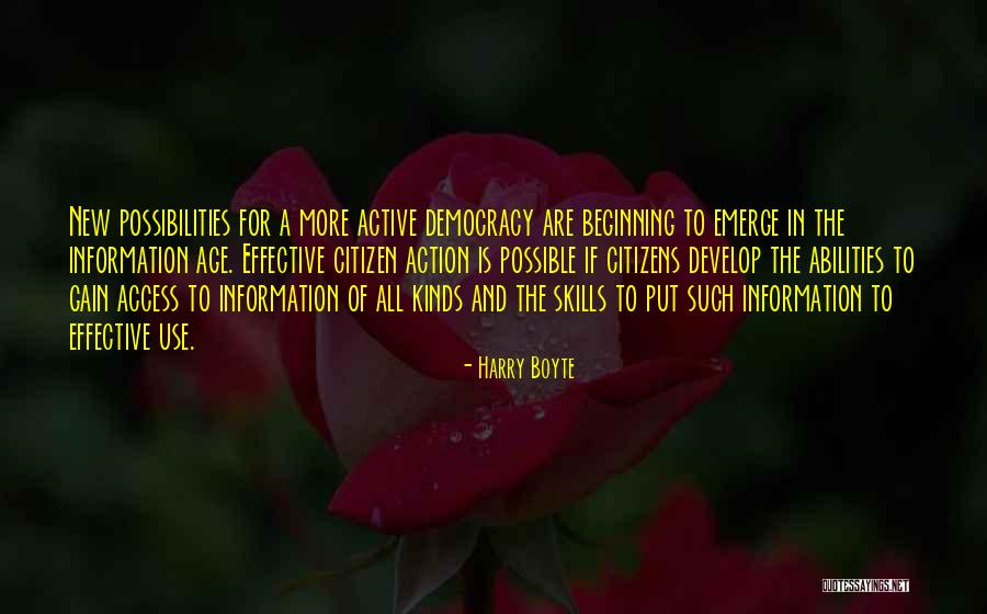 Skills And Abilities Quotes By Harry Boyte