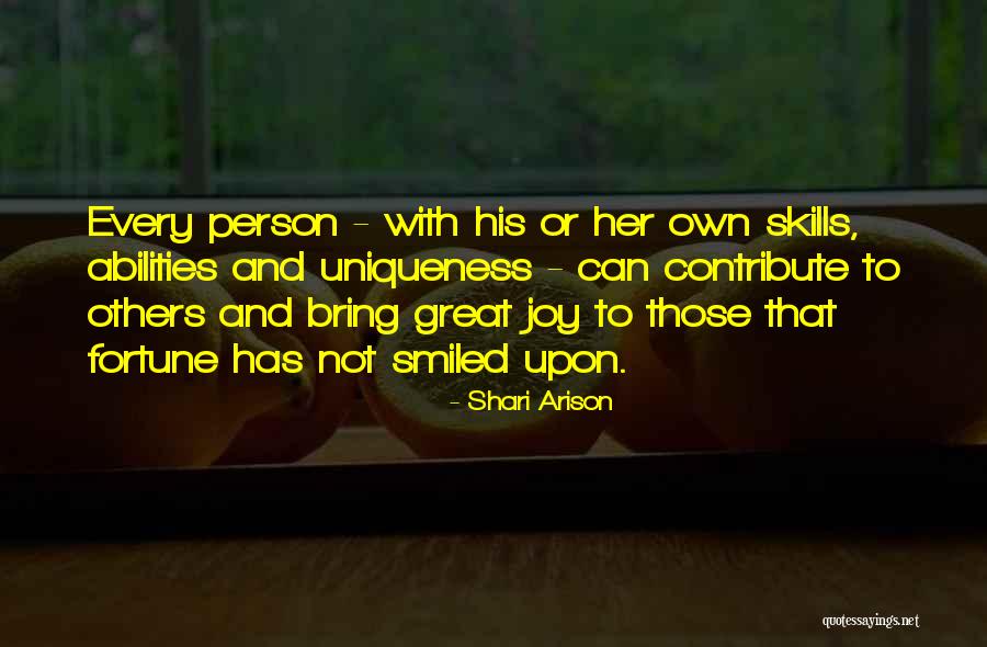 Skills And Abilities Quotes By Shari Arison