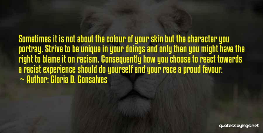 Skin Colour Quotes By Gloria D. Gonsalves