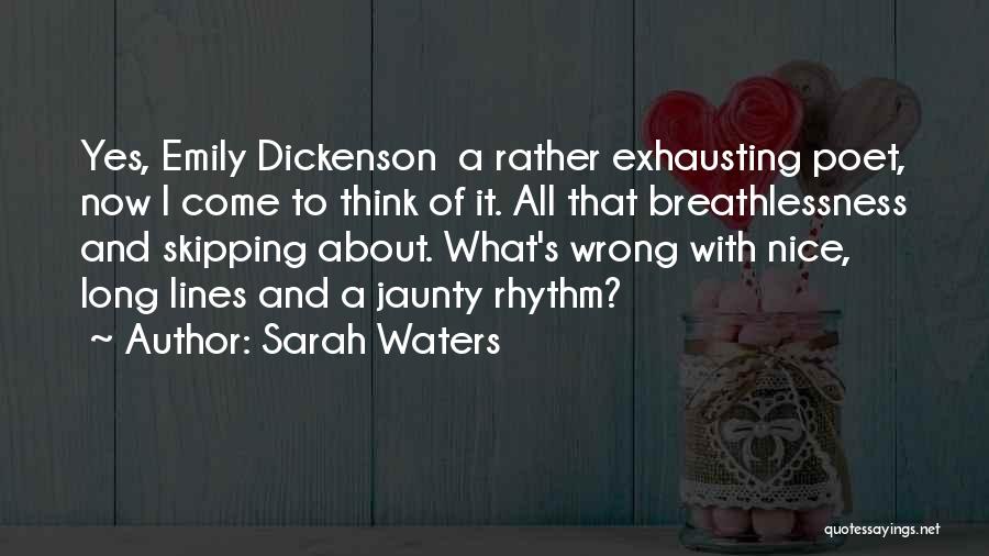 Skipping Lines In Quotes By Sarah Waters