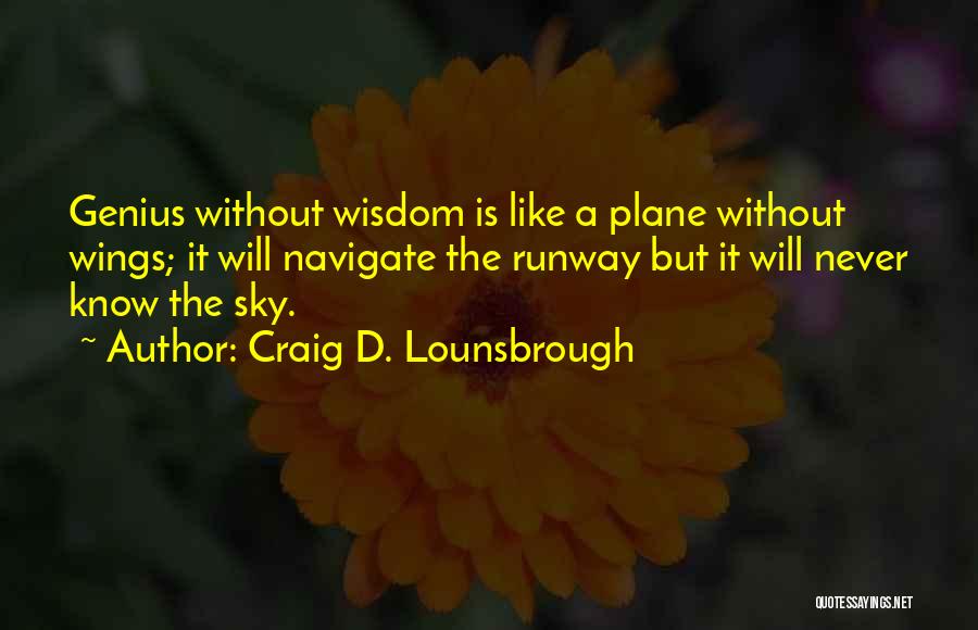 Sky Airplane Quotes By Craig D. Lounsbrough