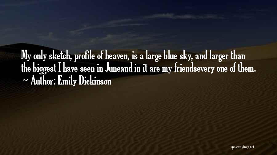 Sky And Friends Quotes By Emily Dickinson
