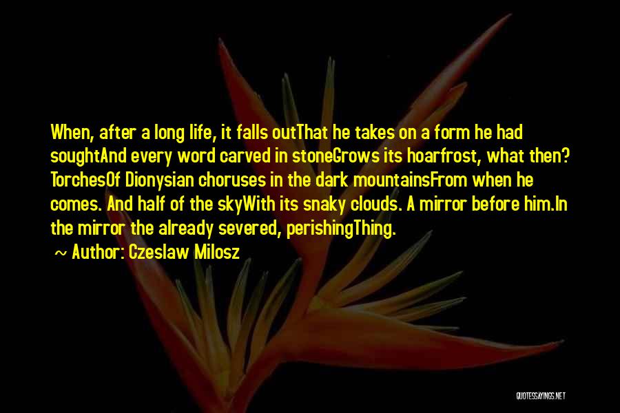 Sky And Mountains Quotes By Czeslaw Milosz
