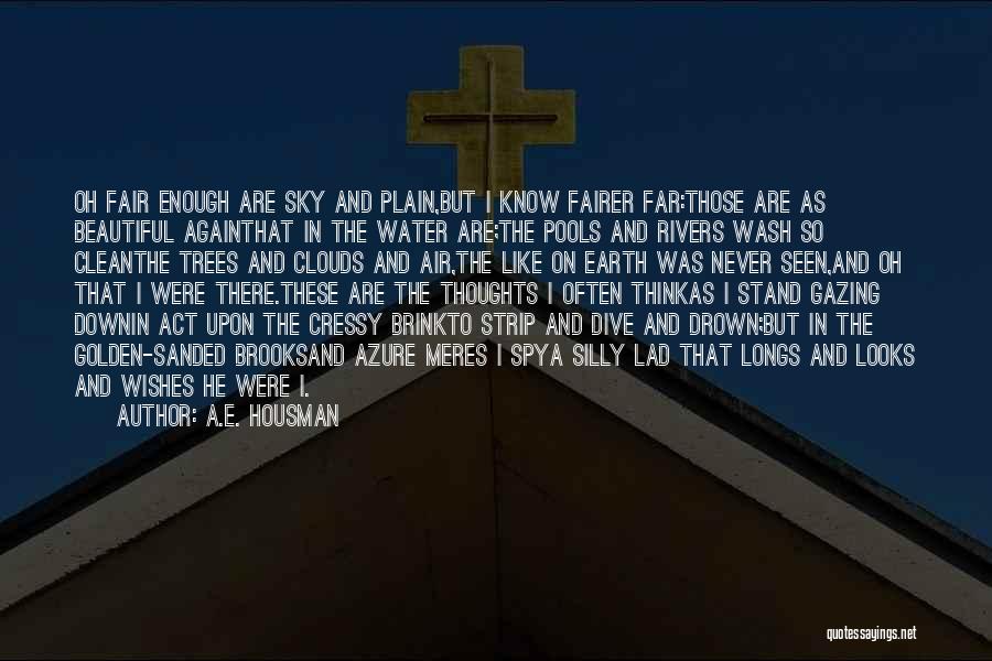 Sky And Water Quotes By A.E. Housman