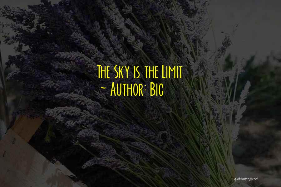 Sky's Not The Limit Quotes By Big