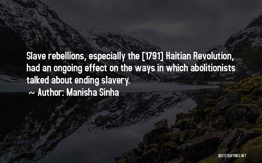 Slave Rebellions Quotes By Manisha Sinha