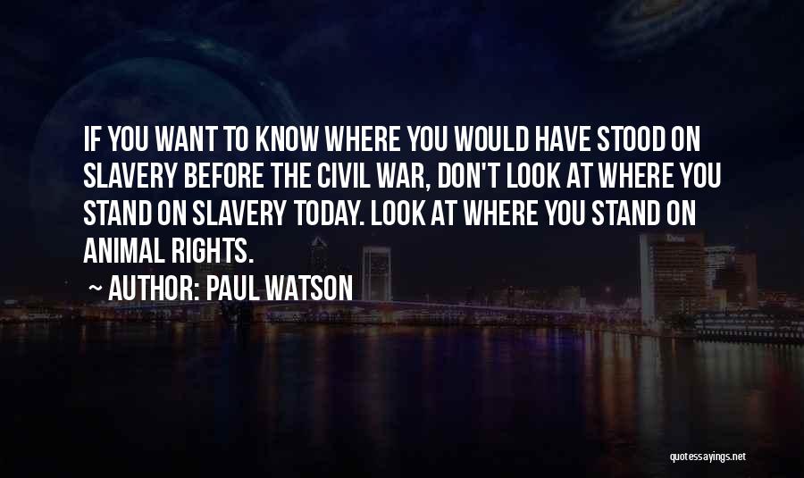 Slavery Before The Civil War Quotes By Paul Watson