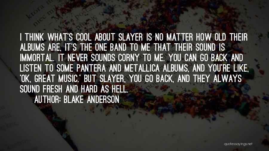 Slayer Band Quotes By Blake Anderson