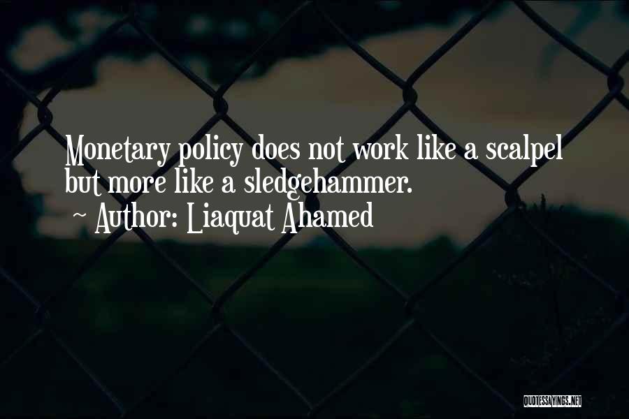 Sledgehammer Quotes By Liaquat Ahamed