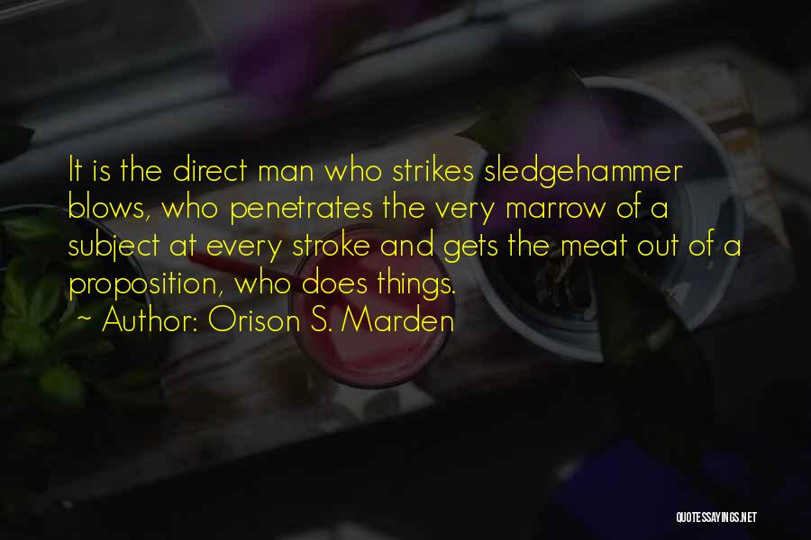 Sledgehammer Quotes By Orison S. Marden