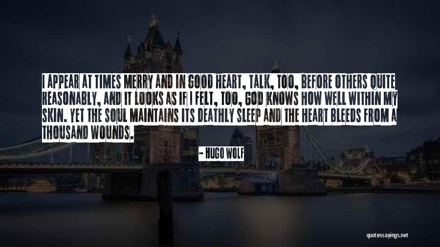 Sleep And Depression Quotes By Hugo Wolf