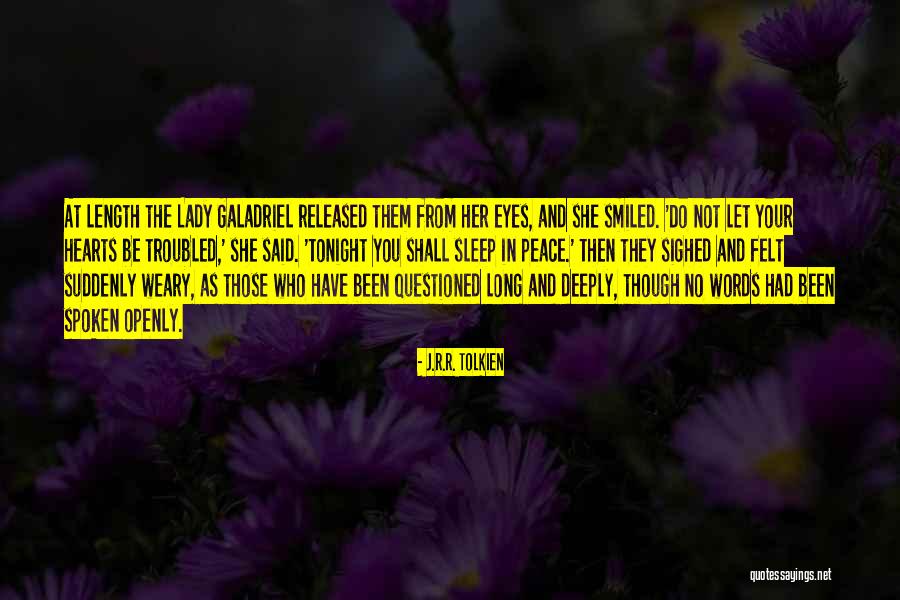 Sleep And Peace Quotes By J.R.R. Tolkien Sleep And Peace Quotes By J.R.R. Tolkien
