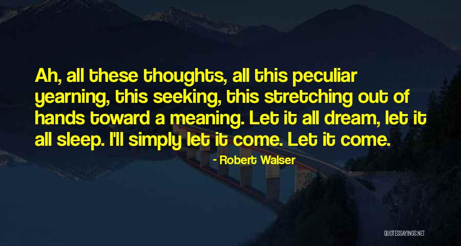 Sleep Dream Quotes By Robert Walser
