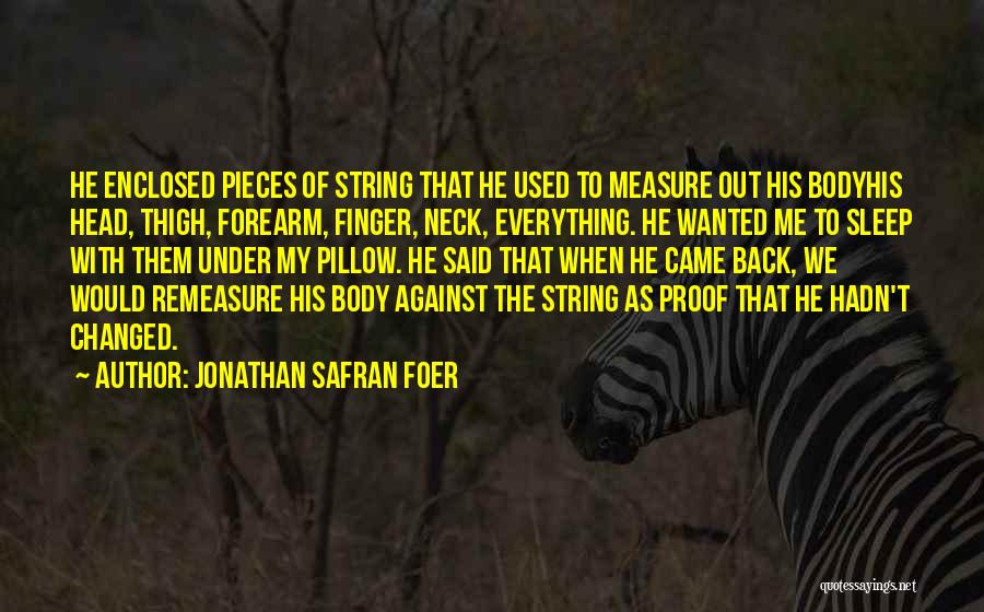 Sleep Pillow Quotes By Jonathan Safran Foer