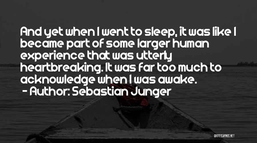 Sleep Too Much Quotes By Sebastian Junger