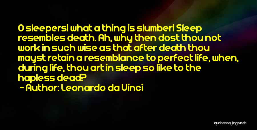 Sleep When You Re Dead Quotes By Leonardo Da Vinci