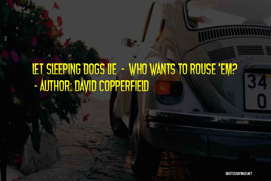 Sleeping Dogs Best Quotes By David Copperfield