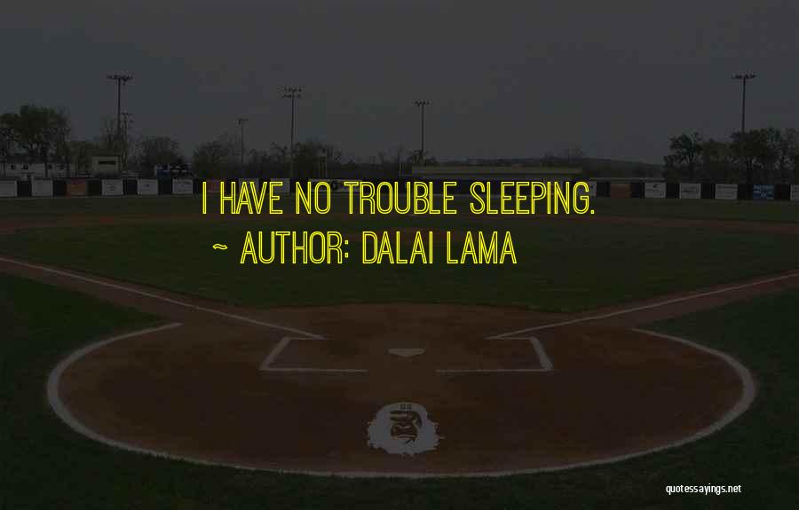 Sleeping Trouble Quotes By Dalai Lama