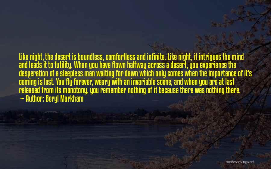 Sleepless Night Quotes By Beryl Markham